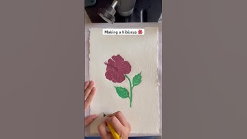 Printing multiple blocks with linoleum 🌺 #printmaking #diy #linocut #blockprinting