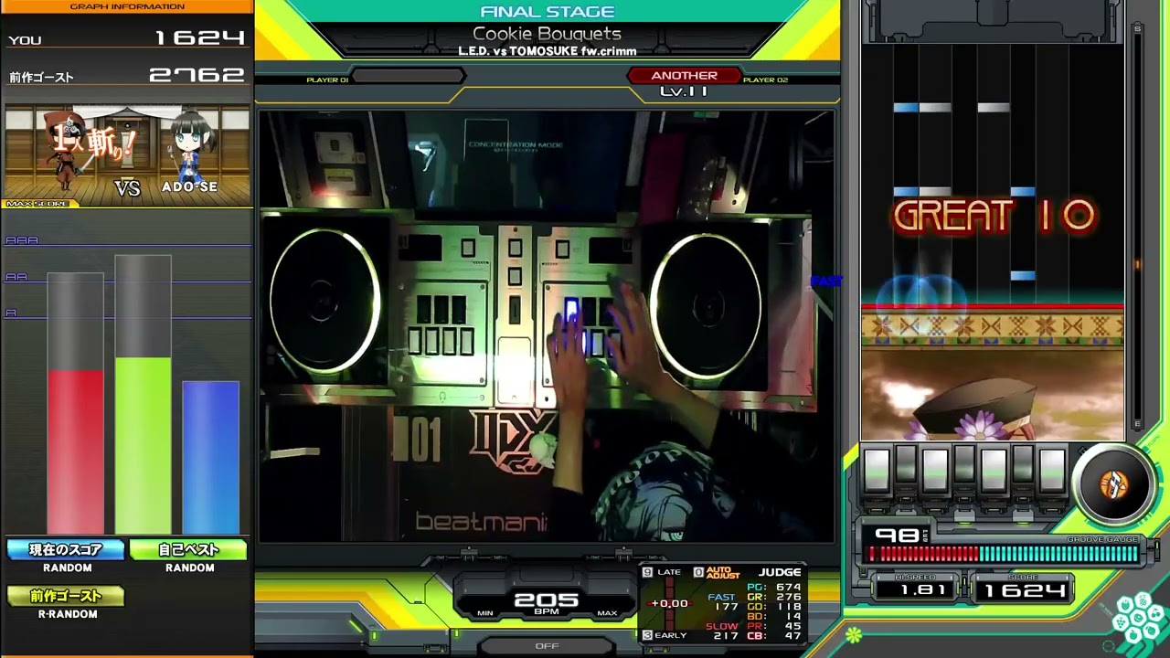 beatmania IIDX】事故べ-400超Cookie Bouquets / L.E.D. vs TOMOSUKE