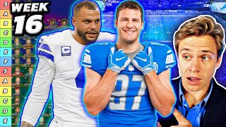 Week 16 Fantasy Football Rankings & Tiers (QB & TE)
