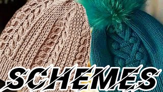 картинка: Схемы: вязаные шапки. Patterns: knitted hats.