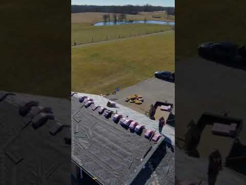 Complete roof replacement POV via Drone #drone #roofinspection #roofing #roofing