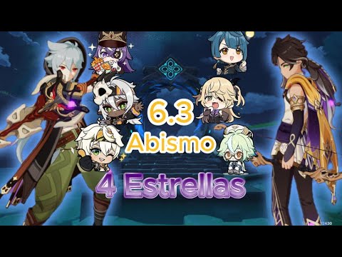 Solo Personajes y Armas 4 Estrellas Razor c6 y Shetos c5 / Abismo 6.3 Piso 12 / Genshin Impact