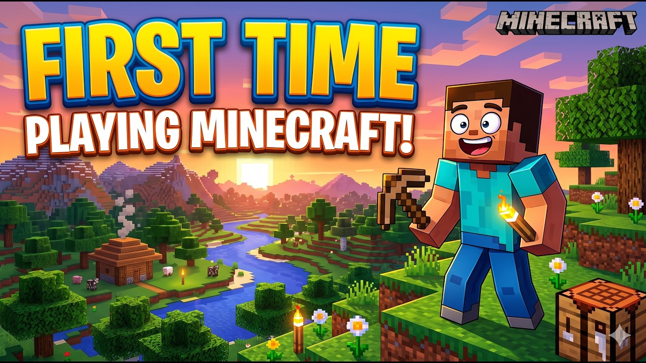 first time playing minecraft - YouTube
