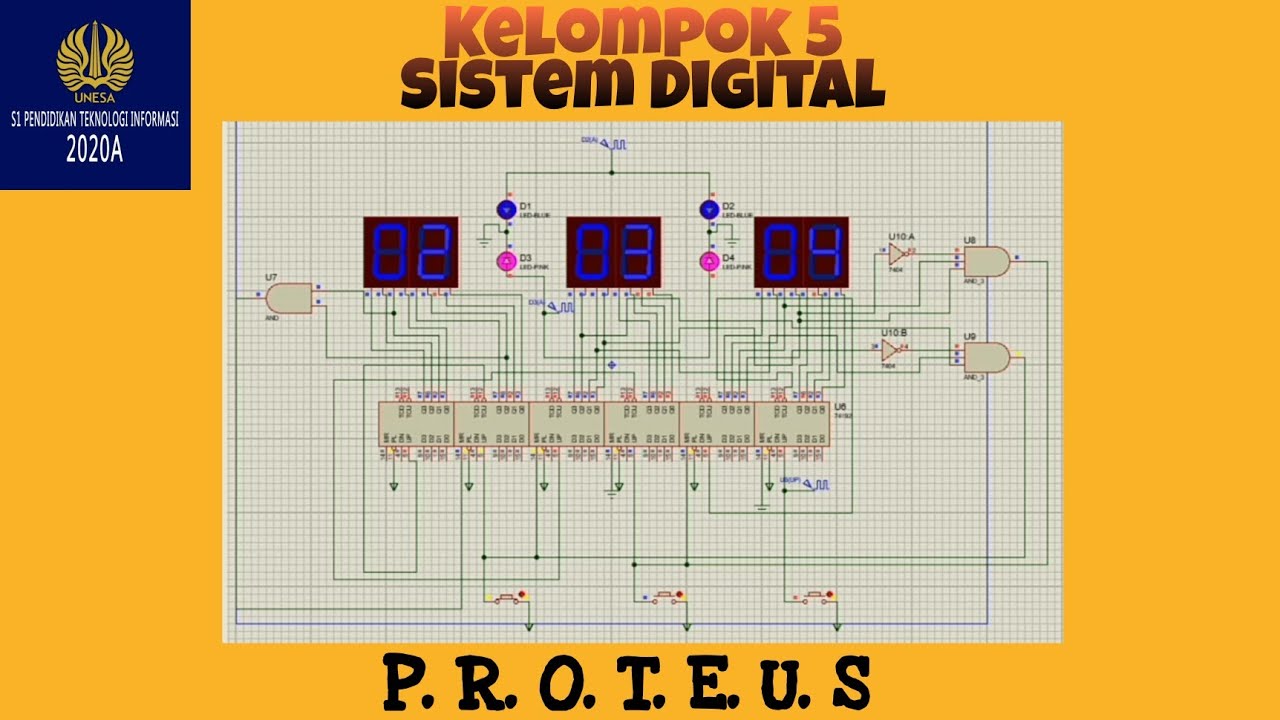 Kelompok 5 Tutorial Simulasi Jam Digital Software Proteus UAS