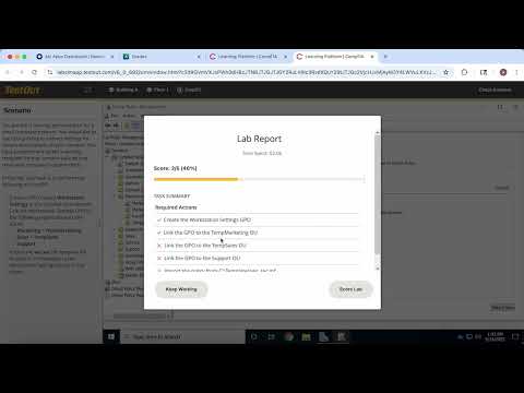 4.4.10 Create and Link a GPO Testout Security Pro