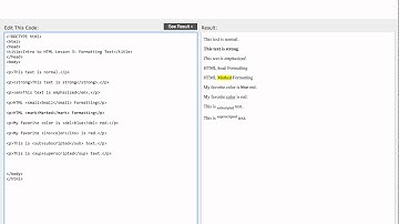 Intro to HTML - Lesson 3: Formatting Text