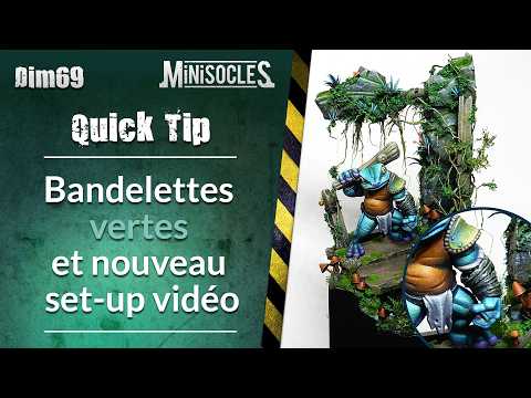 Miniature and base painting [QUICK TIP]: Green wrappings and new video set-up