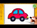 Cómo Dibujar y Colorear un Auto Fácil | Dibujo para Niños ???? ????️ 