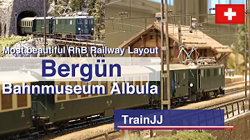 Most beautiful Swiss Model Railway Layout | RhB Bahnmuseum Albula Bergün Switzerland |Scale 0m  | 4K