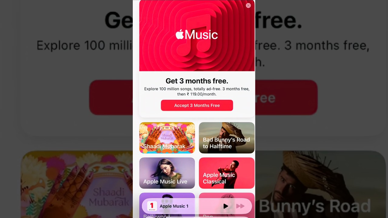 Apple Music 4 Months Free Subscription With TATA Play Binge Offer 