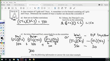 S1 Chapter 1 Lesson 6- Problem Solving Permutations and Combinations Math30-1