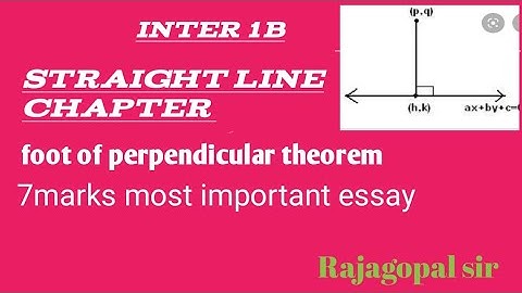 foot of perpendicular theorem | inter 1B|telugu
