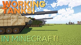WORKING BATTLE TANKS IN MINECRAFT CREATE MOD! screenshot 5