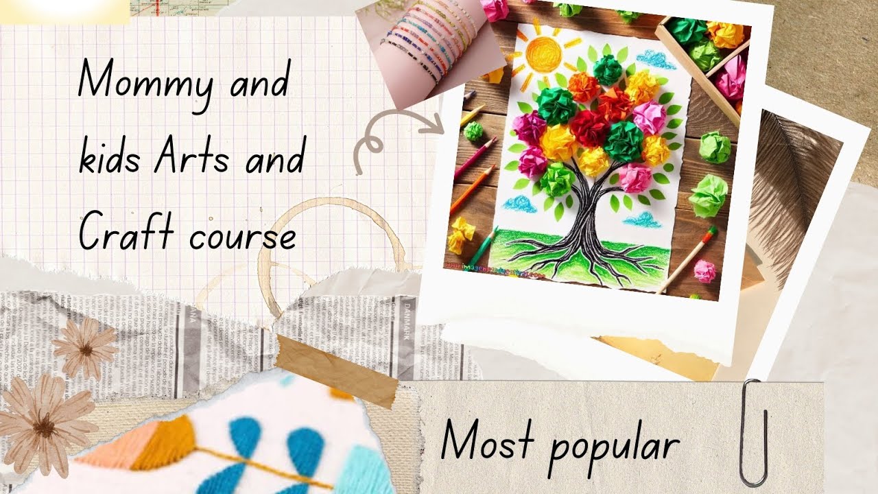 Mommy and Kids Arts and Craft Course students work for admission Whatsapp on 03353701593