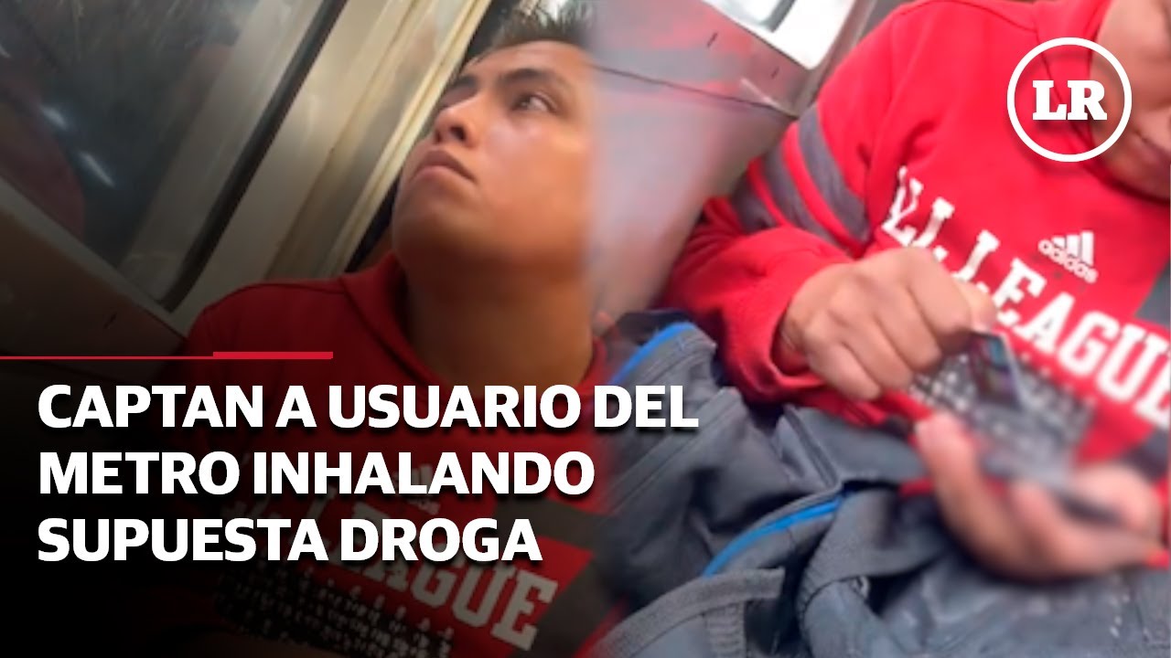 Hombre es captado inhalando sustancias en el #Metro - YouTube
