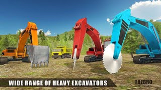 Heavy Excavator Rock Mining Stone Cutter Simulator - Android Gameplay screenshot 5