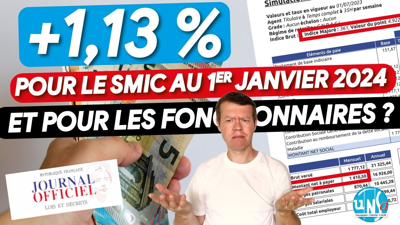 Au 1er janvier 2024 ⬆️ du SMIC et pour les fonctionnaire alors ? Combien ? 🧐 #SMIC #fonctionnaires