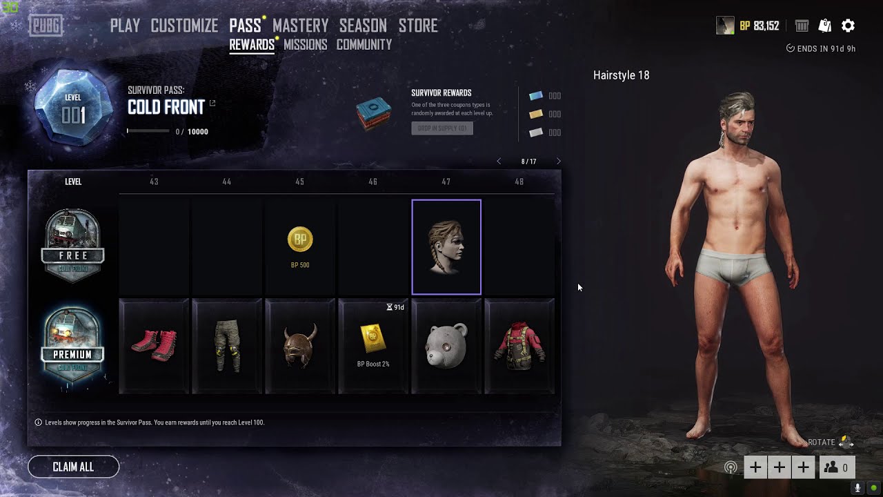PUBG Season 7: ColdFront All Skins (Survivor Pass 2020)