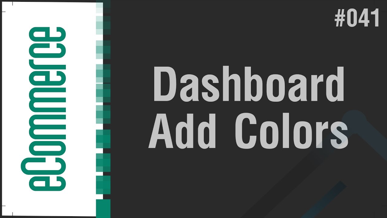 eCommerce Shop in Arabic #041 - Dashboard - Add Colours and Links