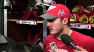 Red Wings players after loss