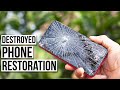 Destroyed phone restoration  kid dropped it from 4th floor of a building  redmi note 6 pro