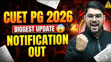 CUET PG 2026 Application Form Out 📑 NTA Official Update 🔥CUET PG 2026 Notification Latest Update
