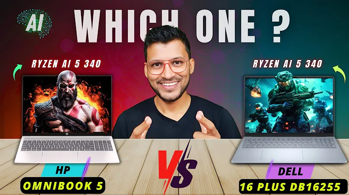 HP OmniBook 5 vs Dell 16 Plus – Full Comparison!🔥AMD Ryzen AI 5 340🔥Best AI Laptop Under ₹70,000!