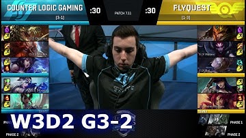 FlyQuest vs CLG | Game 2 S7 NA LCS Summer 2017 Week 3 Day 2 | FLY vs CLG G2 W3D2