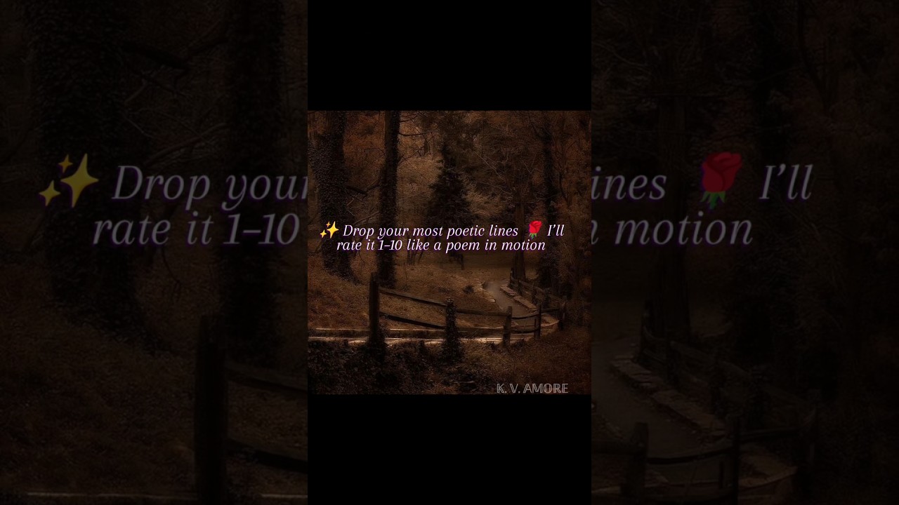 I will rate it 1–10 Drop your poetic art here 