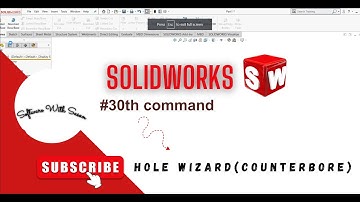 How to use hole wizard (counterbore) in solidworks