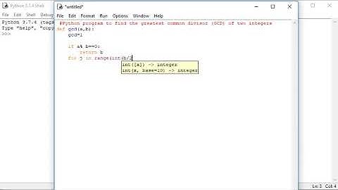Python program to find the greatest common divisor (GCD) of two integers