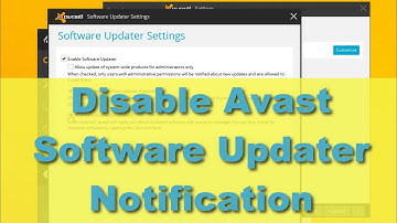 Disable Avast Software Updater Notification