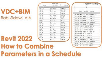 Revit 2022 How to Combine Parameters in a Schedule 4K