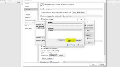 How To Remove Words From Dictionary In Microsoft Office