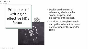 Principles of M&E Reporting