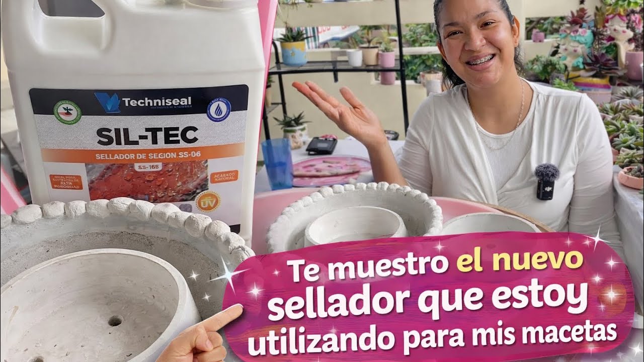 NUEVO SELLADOR PARA MIS MACETAS DE YESO, CONCRETO Y YESOCRETO 