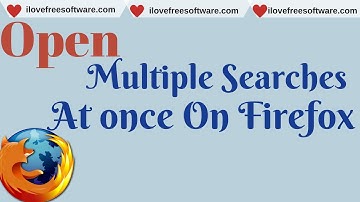 How to open multiple searches at once on firefox