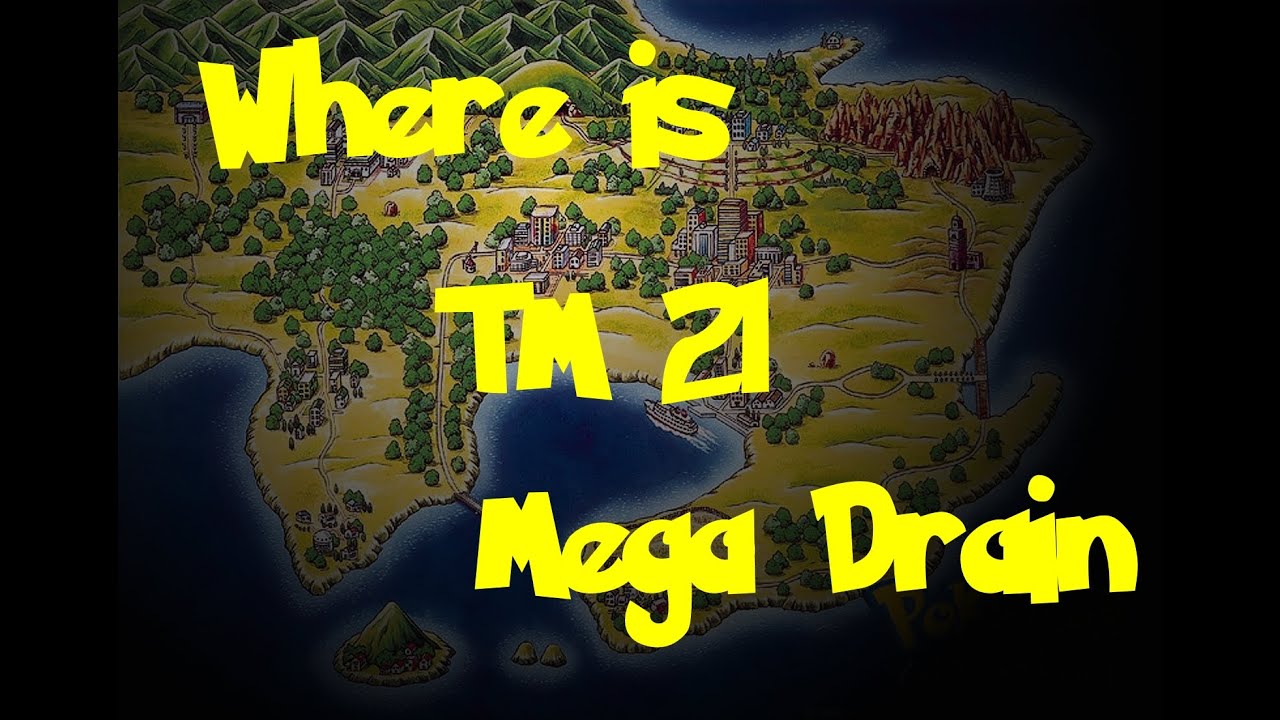 Where Is TM 21 Mega Drain (Pokemon Blue/Red/Yellow) YouTube