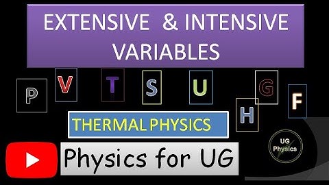 Extensive and intensive   variables, Thermodynamics, Thermal physics, Bsc physics , physics honours