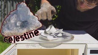 Extracting strontium with a microwave