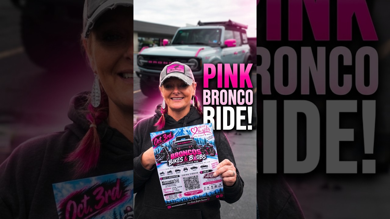 Why everyone is talking about this PINK Bronco ride! #BroncoNation  #CharityEvent #breastcancer