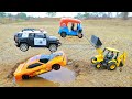 AutoRickshaw Eicher Tractor Police Car Dumper Accident Pulling Crane Jcb ? Kids Toys Cartoon | CSToy