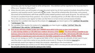 Instructions for the Midterm in CAE on Friday June 17, 2022