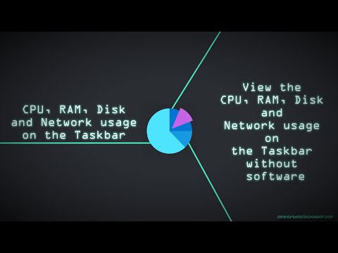 View the CPU, RAM, Disk and Network Usage on the Taskbar Without Software | AyanArshad