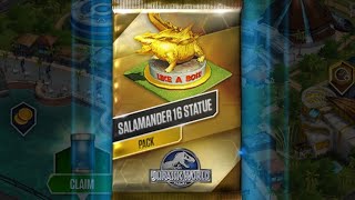 GOLDEN Salamander 16 Statue Pack Opening!! || Jurassic World: The Game