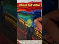 Recreating The Scream with Watercolor - لوحة الصرخة لإدفارد مونك #artprocess #art #satisfying