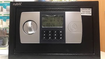Rubik Safe Box S20GA How to Open, Set & Change Pin Code Password and Unlock Using Keys