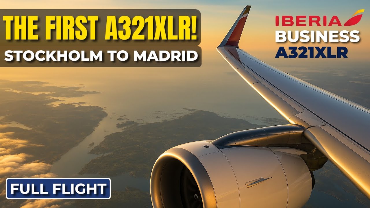 Iberia A321XLR Business Class | Stockholm to Madrid | FULL FLIGHT 4K