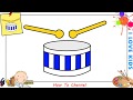 How To Draw A Drum EASY Step By Step For Kids Beginners Children 2 
