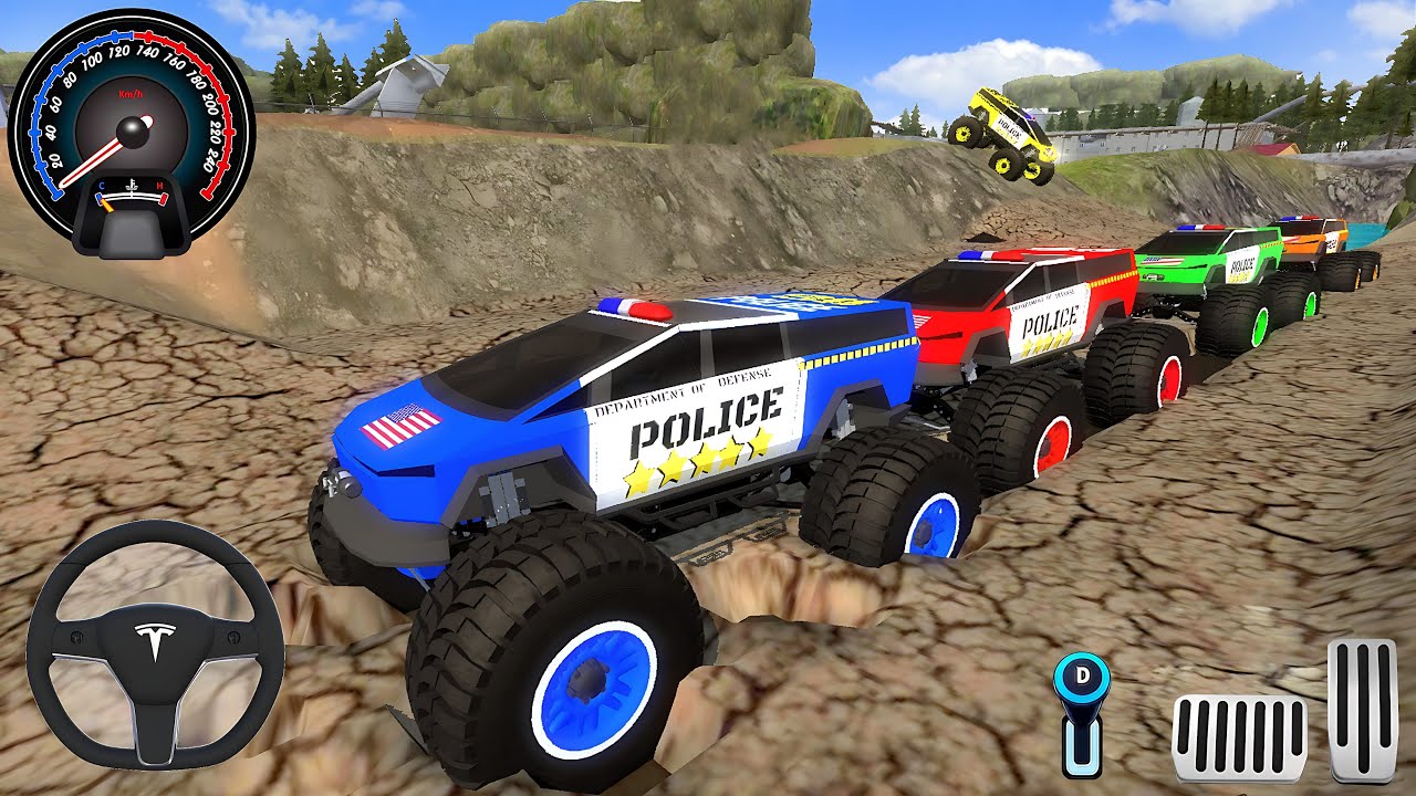 Juegos De Carros - Police Monster Trucks Impossible Driver #2 - Car Extreme Racing Android GamePlay
